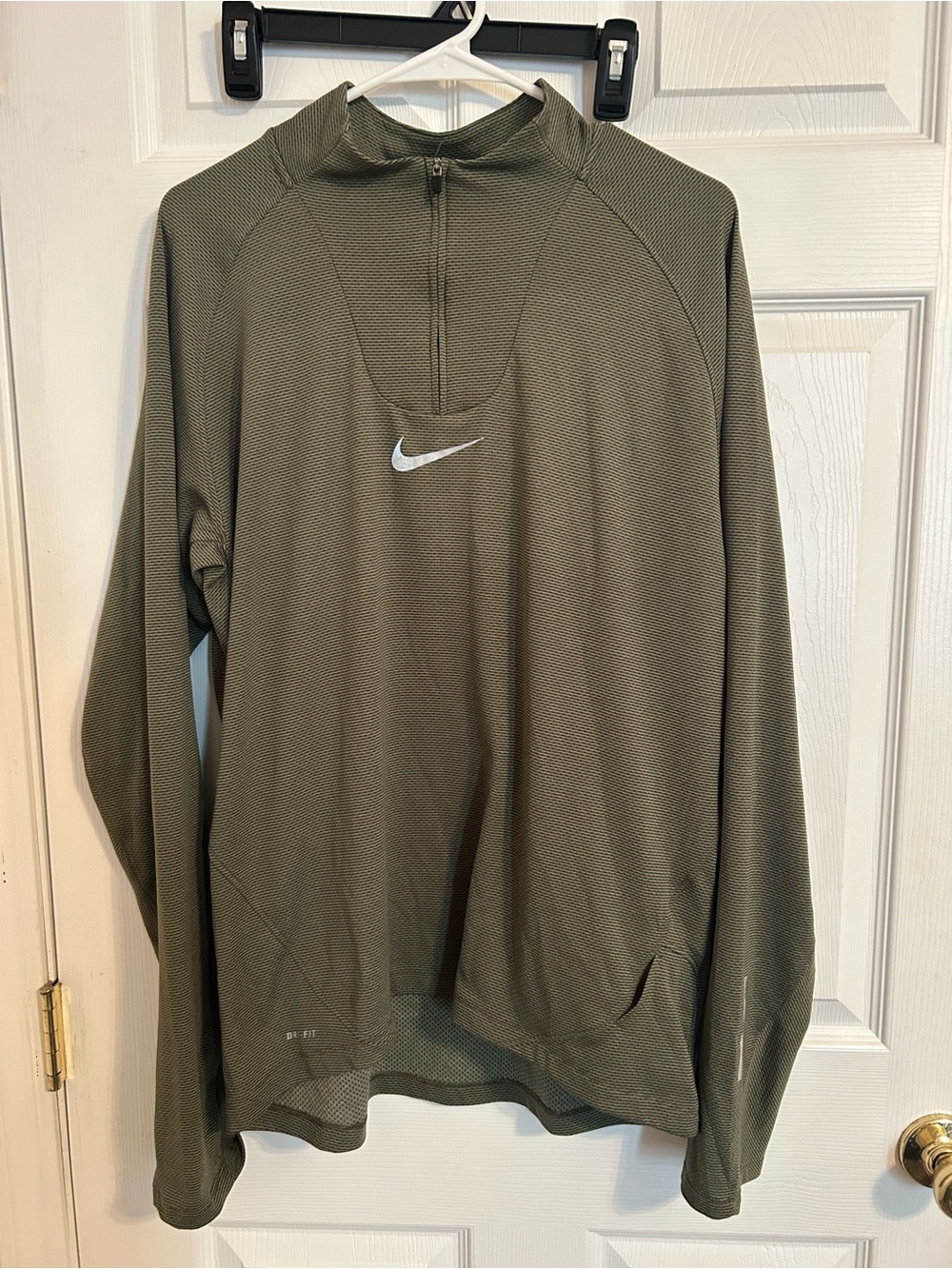 Nike Olive Green Half-Zip Performance Pullover